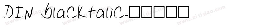 DIN blacktalic字体转换